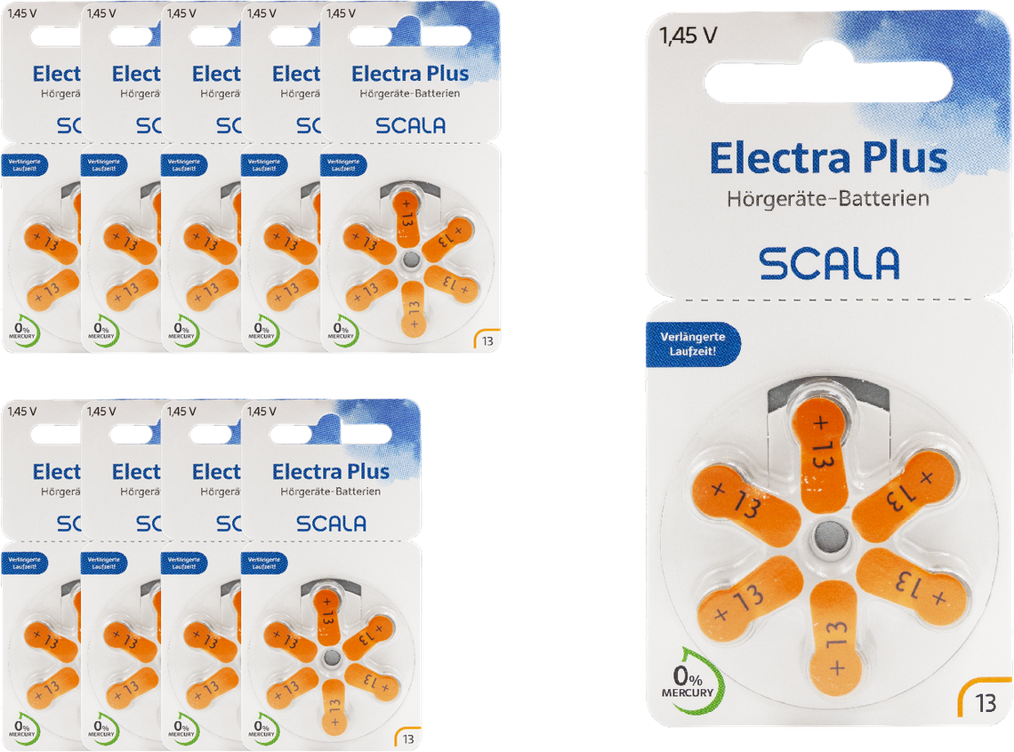 60 x SCALA Electra plus 13 | SCALA Hörgeräte & Zubehör
